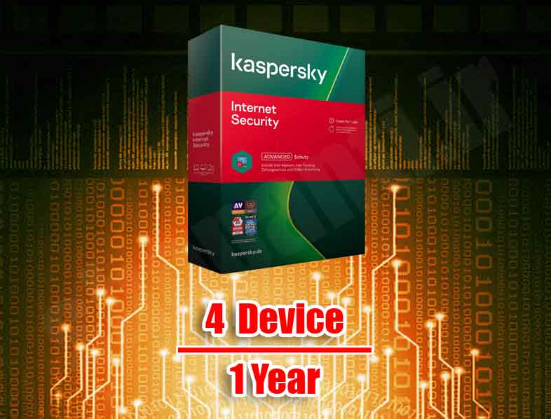 لایسنس کسپرسکی  اینترنت سکیوریتی 4 کاربره