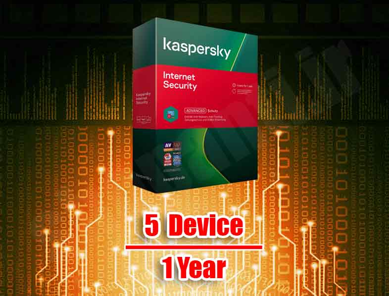 لایسنس کسپرسکی  اینترنت سکیوریتی 5 کاربره