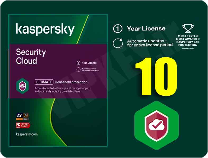 کسپرسکی کلود سکوریتی 10 کاربر Kaspersky Security Cloud 2022